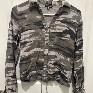 Style Envy Gray Camouflage Shirt